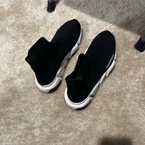 Balenciaga Speed Sock Sneakers in Black and White